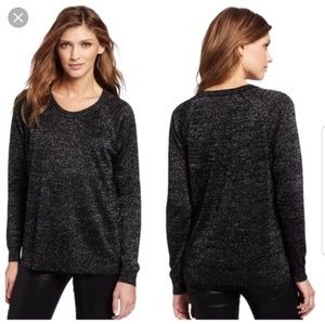 Joie "Ida" Metallic Woven Sweater, Size M